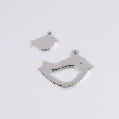 Surgical steel bird pendant