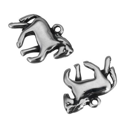 Surgical steel horse pendant