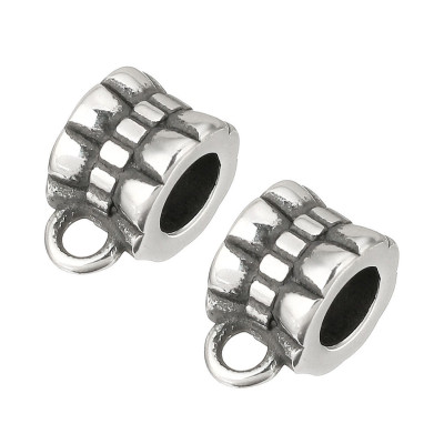 Bead with surgical steel eyelet