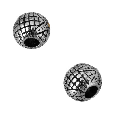 Bead with a large surgical steel starburst