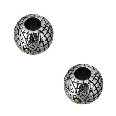 Bead with a large surgical steel starburst