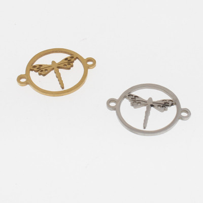 Dragonfly connector, surgical steel, two color variants