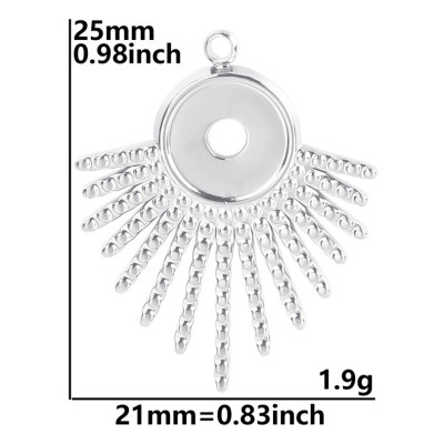 Pendant with bowl, surgical steel, three color options