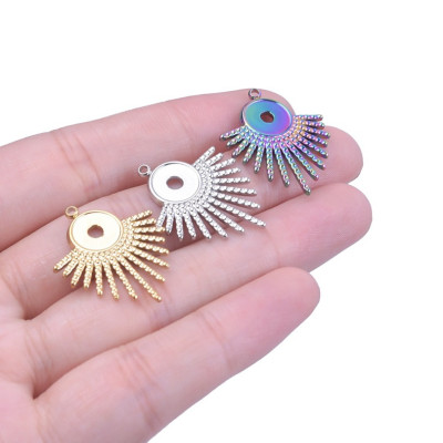 Pendant with bowl, surgical steel, three color options