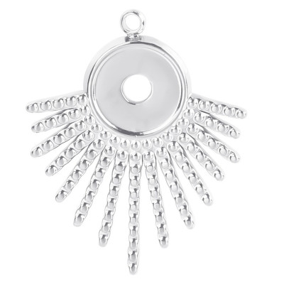 Pendant with bowl, surgical steel, three color options