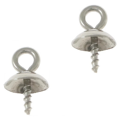 Hook with self-tapping thread smooth bowl 8mm surgical steel