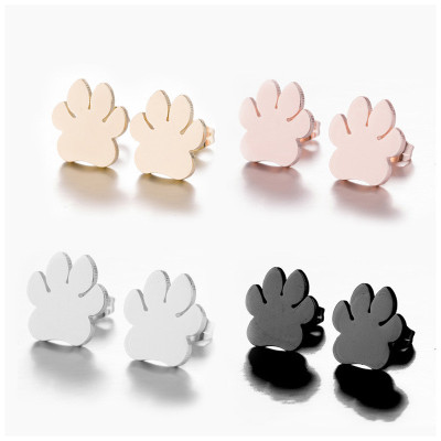 Náušnice tlapky chirurgická ocel čtyři barevné varianty