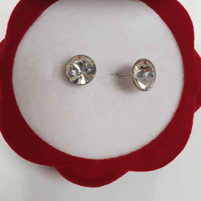 Earrings with Crystal chatons surgical steel