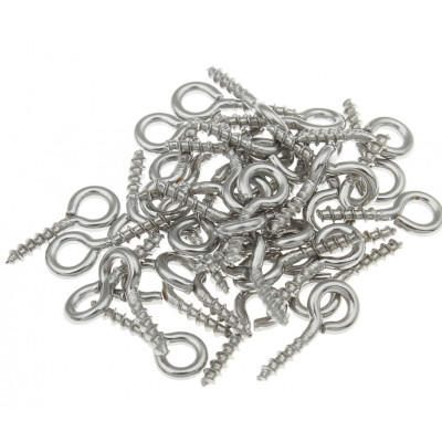 Surgical steel 10 x 4mm threaded hook