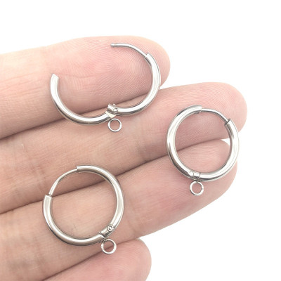 Hoop earrings with eyelet 14.5 or 18.5 mm surgical steel