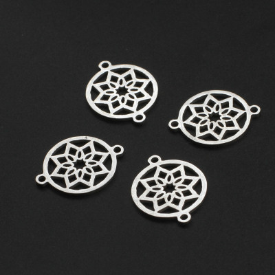 Surgical steel flower connector