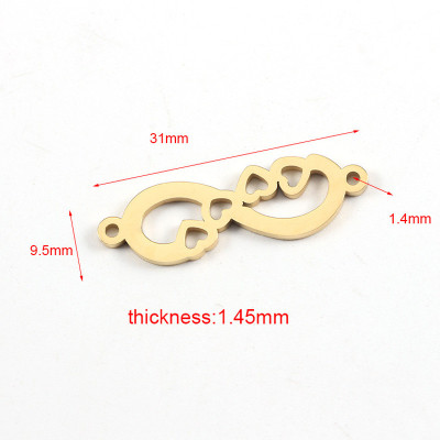 Surgical Steel Straight Endless Love Connector