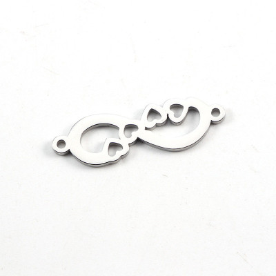 Surgical Steel Straight Endless Love Connector
