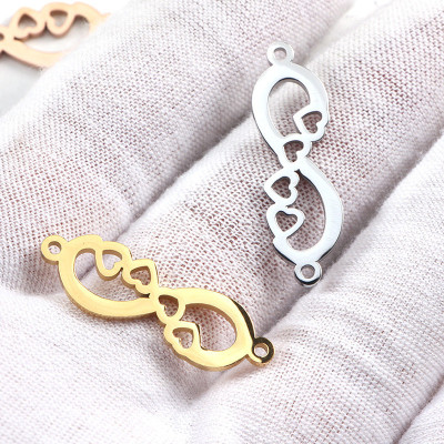 Surgical Steel Straight Endless Love Connector