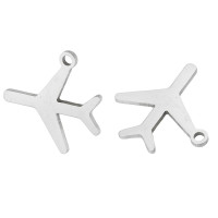 Pendant airplane surgical steel two color variants