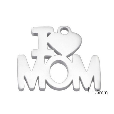 Pendant I love MOM surgical steel