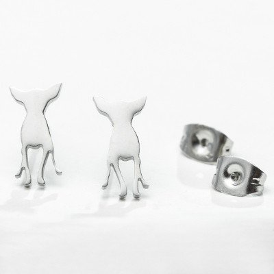 Pusety silhouette dogs surgical steel