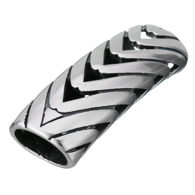 Solid polished tube 43 x 15 x 10mm made of surgical steel