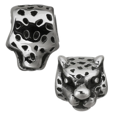 Leopard surgical steel bead