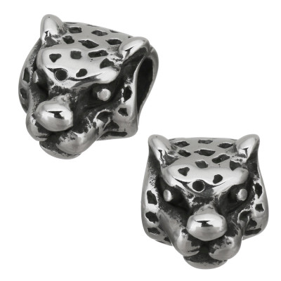 Leopard surgical steel bead