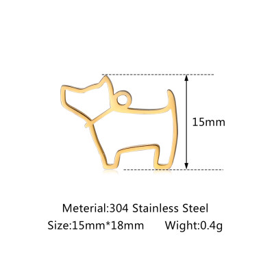 Pendant dog surgical steel two color variants