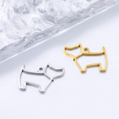 Pendant dog surgical steel two color variants