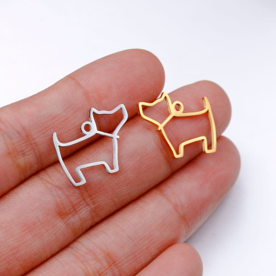 Pendant dog surgical steel two color variants