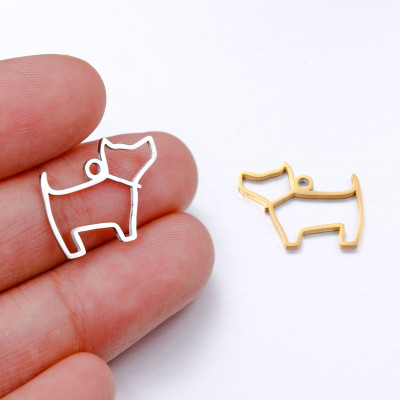 Pendant dog surgical steel two color variants