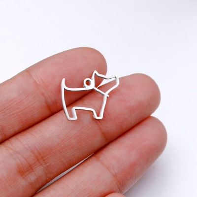 Pendant dog surgical steel two color variants