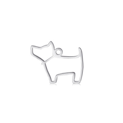 Pendant dog surgical steel two color variants