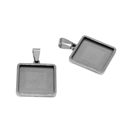 Square bed 20mm surgical steel