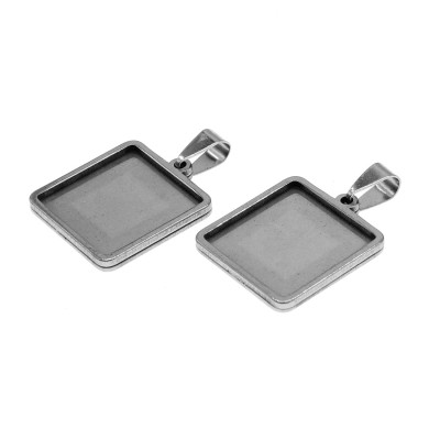 Square bed 20mm surgical steel