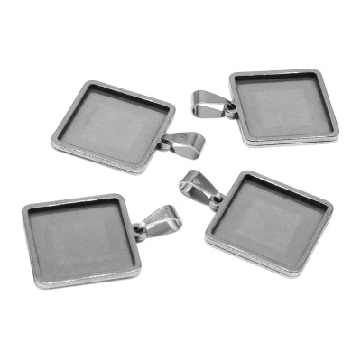 Square bed 20mm surgical steel