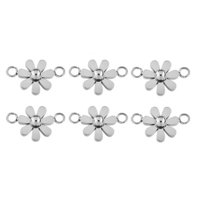 Surgical steel flower connector