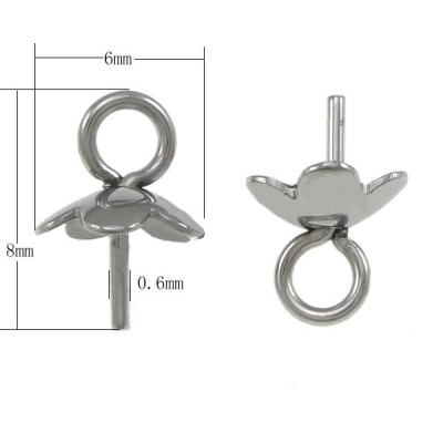 Decorative hook, 10 pcs, surgical steel