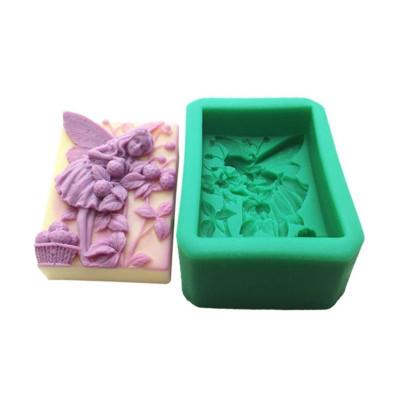 Silicone mold for soap fairy with strawberries