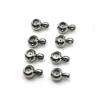 Bead with eyelet and stopper surgical steel 0.7mm