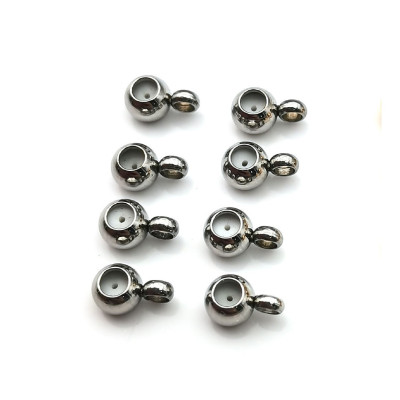 Bead with eyelet and stopper surgical steel 1.2mm