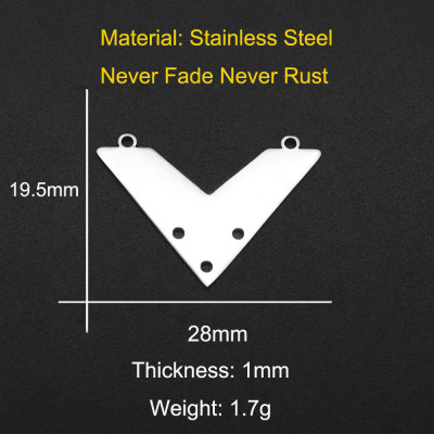 Surgical steel triangle connector
