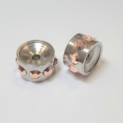 Ring 8.40 x 5 mm from surgical steel Crystal or Crystal Capri gold