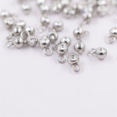 Pendant with rivolka 5mm Preciosa made of surgical steel