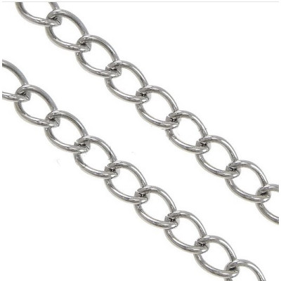 Curb chain extender with 5mm Stainless steel 304