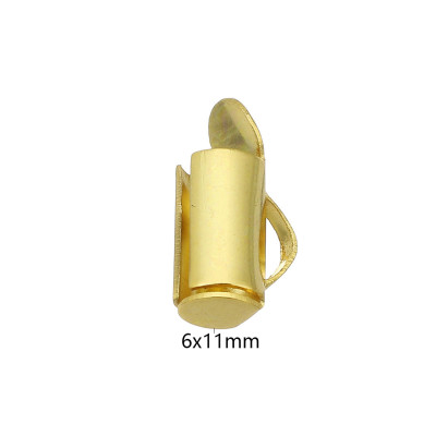 End for ball chains, surgical steel, gold galvanization