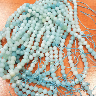 copy of Natural quartz imitation amazonite faceted 5.5mm