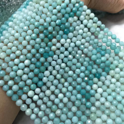 copy of Natural quartz imitation amazonite faceted 5.5mm