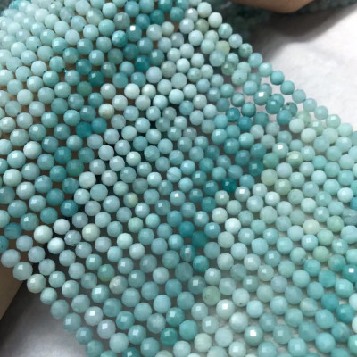 copy of Natural quartz imitation amazonite faceted 5.5mm