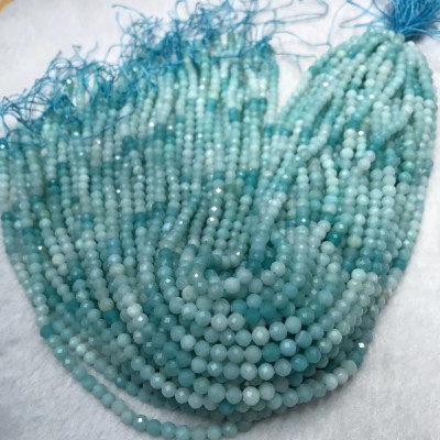 copy of Natural quartz imitation amazonite faceted 5.5mm