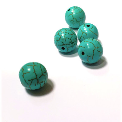 Africký jaspis imitace tyrkysu korálek 12mm