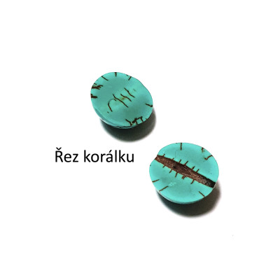 Africký jaspis imitace tyrkysu korálek 12mm