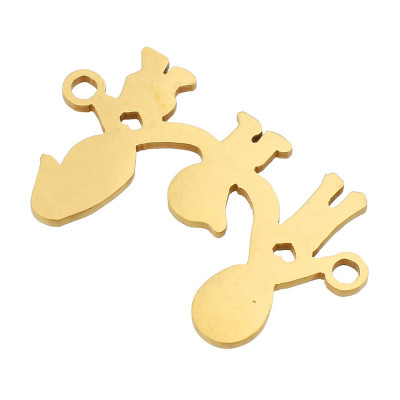 Connector happy family one child three color variants of surgical steel